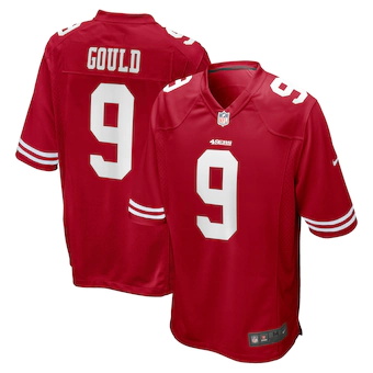 mens nike robbie gould scarlet san francisco 49ers game jer